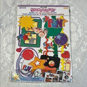 Memories Forever Scrapbooking Kit All Occasion Pages with Colorful Designs-New